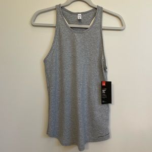 NWT Women's UA Microthread Tank, Under Armour Heat Gear Gray Workout Tank